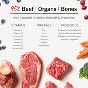 Stella & Chewy's Freeze-Dried Raw Beef Meal Mixers- Dog Food Topper and Mixer - Made with 95% Grass-Fed Beef, Organs & Bone - Perfect for Picky Eaters - Grain-Free - 8 oz