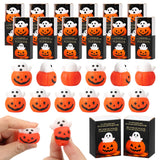 60 Sets Halloween Party Favors Ghost in Pumpkin Gifts Stuffers for Adults | Ghost in Pumpkin Stress Balls with Boxes, Bulk Halloween Trinkets, Office Classroom Prizes, for Coworkers Friends Students