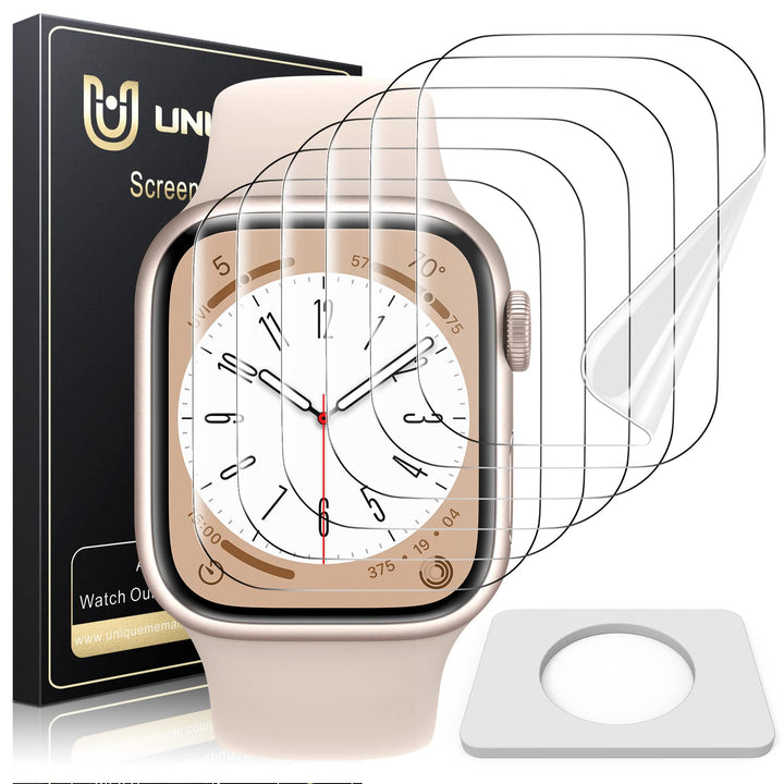 UniqueMe 6 Pack for Apple Watch 40mm SE 3/SE 2/SE Screen Protector
