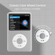 64Gb Mp3 Player with Bluetooth Y1 Portable Music Digital Players Supports Playlist Audiobook Video Nice Gadget for Kids Silver