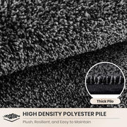 PURRUGS Dirt Trapping Indoor Door Mat, 50 x 80 cm, Charcoal | Machine Washable, Non-Slip, Waterproof TPR Backing, Super Absorbent, Low Profile, Entryway Rug for Muddy Paws and Shoes