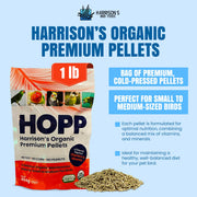 Harrison's Organic Premium Pellets HOPP - Certified Organic, Non-GMO, 1lb