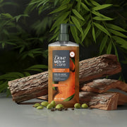DOVE MEN Moisturizing Body Wash for Men, Sandalwood + Cardamom Oil, 26oz | Plant-Based Cleansers, Sulfate, Paraben and Dye Free, Strengthens the Skin Barrier, Sandalwood and Cardamom Scent