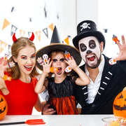 FOIMAS Halloween Finger Puppets, 5pcs Finger Puppets Bulk Pumpkin Ghost Finger Puppet Toys for Kids Trick or Treat Halloween Goodie Bag Basket Filler Decoration Bath