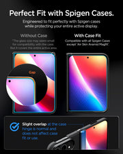 Spigen GlasTR EZ FIT Tempered Glass Screen Protector for iPhone Duo | Outer Screen, 9H tempered glass, Auto-align tray, 100% clarity, Original touch, Case-friendly, 2Pack