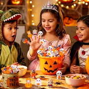 FOIMAS Halloween Finger Puppets, 5pcs Finger Puppets Bulk Pumpkin Ghost Finger Puppet Toys for Kids Trick or Treat Halloween Goodie Bag Basket Filler Decoration Bath