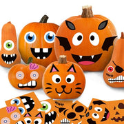 Pumpkin Stickers Halloween Fall Pumpkin Decorations Decorating Kit | Pumpkin Jack O Lantern Stickers Halloween Crafts Party Favors Activities for Kids Toddlers 24 Sheet