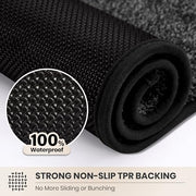 PURRUGS Dirt Trapping Indoor Door Mat, 50 x 80 cm, Charcoal | Machine Washable, Non-Slip, Waterproof TPR Backing, Super Absorbent, Low Profile, Entryway Rug for Muddy Paws and Shoes