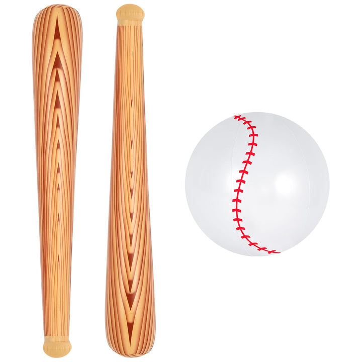 Inflatable Baseball Set, Ball Baseball and Inflatable Baseballs Bat, Baseballs Party Decoration for Kid Adult Pool Beach Party Favors