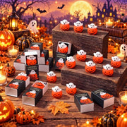 60 Sets Halloween Party Favors Ghost in Pumpkin Gifts Stuffers for Adults | Ghost in Pumpkin Stress Balls with Boxes, Bulk Halloween Trinkets, Office Classroom Prizes, for Coworkers Friends Students