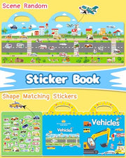 Benresive Reusable Sticker Book, Travel Stickers for Kids, Boys Girls Gift