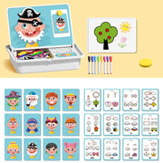 Magnetic Puzzles Face Dress Up Travel Game Double Side Preschool Educational Learning Toy for Kids